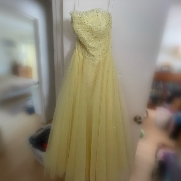 elegant gold formal dress Scala 61302 Formal Prom Long Dress - Ivory Grey - Beaded Bodice with V-Neckline main image 0